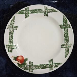 Cades Cove Collection 7.5" Salad Plate by Citation Green Lattice Apple Pattern